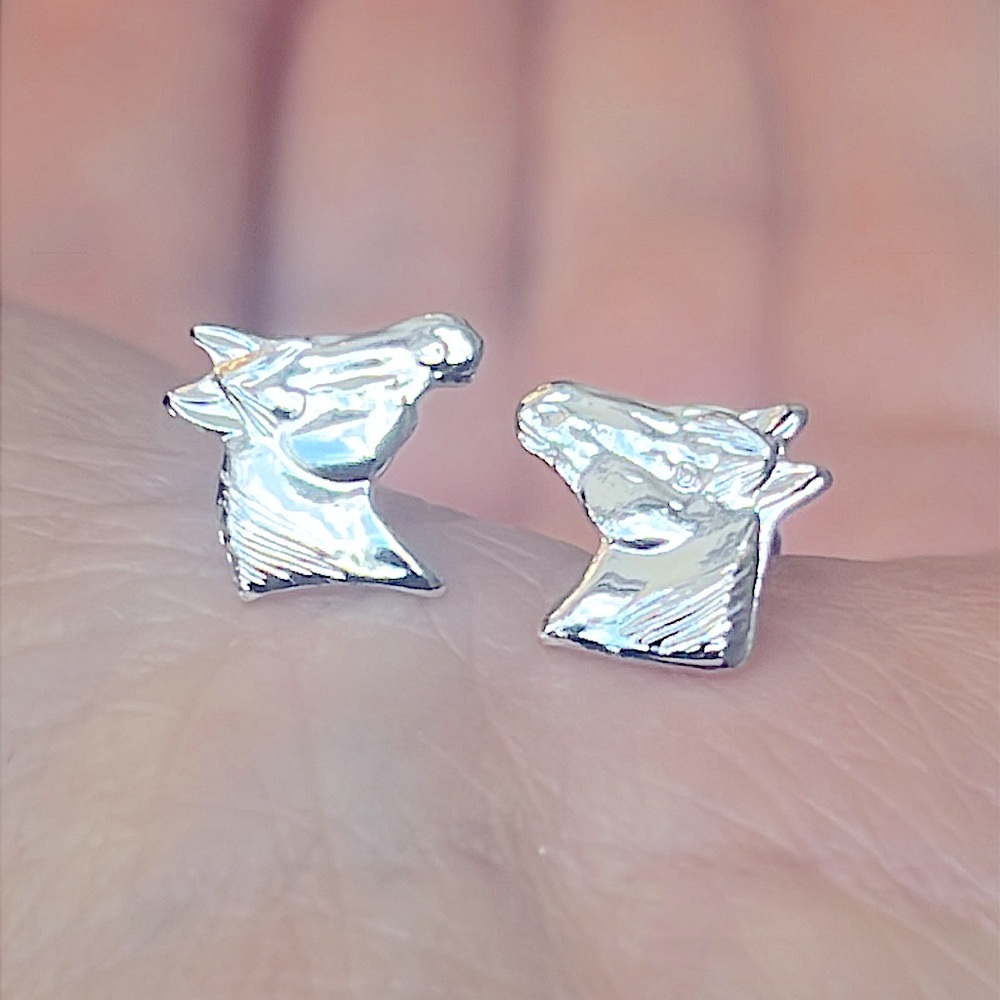 Sterling silver Horse Head Earrings
